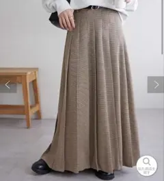 Discoat プリーツロングスカート