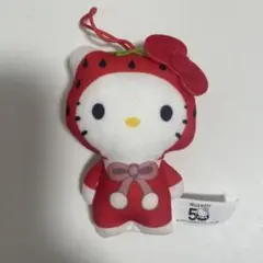 ハローキティ いちごコスチューム マスコット　サンリオ　キティ　キティちゃん