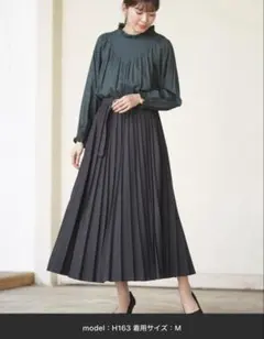 rps プリーツスカート　ロング　ブラック