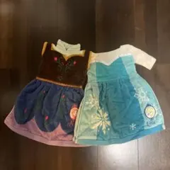 値下げしました❗️ディズニー　アナと雪の女王 ドレス型タオル衣装 2点セット