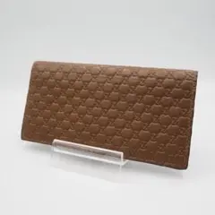 GUCCI グッチ マイクログッチシマ レザー長財布