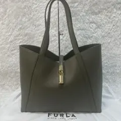 極美品✨現行✨FURLA GOCCIA ゴッチャ　トートバッグ　カーキ　オリーブ