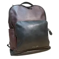 コーチ グラハム リュック 2層式 オールレザー A4収納可 黒 F37599