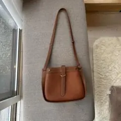 ブラウン ショルダーバッグ 合成繊維