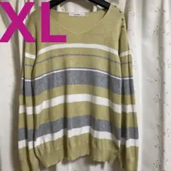 stairs しまむら 大きいサイズ XL カットソー・ニット・長袖・ボーダー