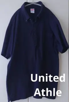 United Athle ポロシャツ　ボタンダウン　半袖　ネイビーのサムネイル