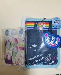 オリンピア ナルミヤコラボ エンジェルブルー デニムシールバインダー