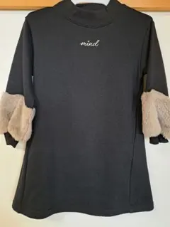 gu ファーリースリーブスウェットワンピース