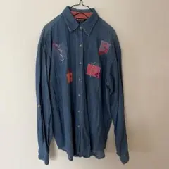 デニム刺繍シャツ