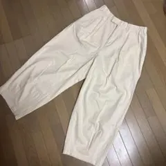 美品★Merlot メルロー　ツータックサーカスパンツ　イージーパンツ　L