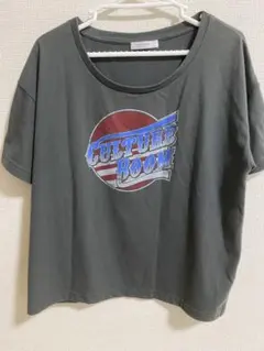 ビックシルエットTシャツ/L/チャコールグレー