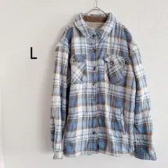 SAGE COLLECTIVE 【L/G】ボア チェック柄フランネルシャツ