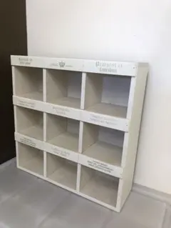 木製ラック 9コンパートメント ホワイト