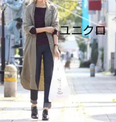 ユニクロ　コーデュロイシャツワンピース　L