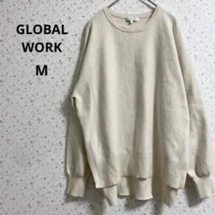 b424 グローバルワーク【M】長袖 ニット ヘビーウエイト系