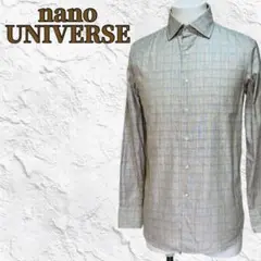 【☆極美品☆】ナノユニバース グレンチェック 長袖シャツ コットン 38