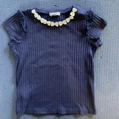 ☆anyFAM ☆リボンモチーフ 半袖　トップス　120cm ネイビー