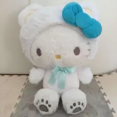 サンリオキャラクターズ ホワイトベアドールBIGタイプ　ハローキティ ぬいぐるみ