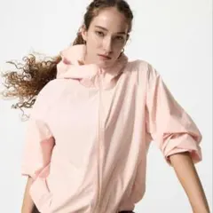 ユニクロUNIQLOポケッタブルUVカットパーカNANODESIGNピンクXL