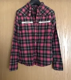 Lee チェックシャツ ピンク レッド ネルシャツ ヴィンテージ 赤 ウエスタン