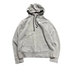 NIKE 無地パーカー　ロゴ刺繍　ストリート　グレー　M 7Aa