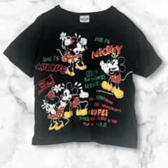 ダイアクラブ　ミッキー　ミニー　半袖Tシャツ 130㎝　コットン100% 黒
