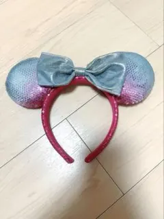 ディズニーランド　カチューシャ　ミニー　ピンク