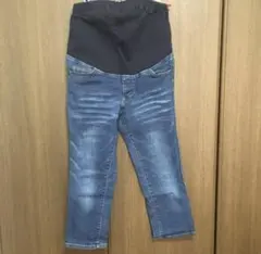 マタニティ ストレッチデニムパンツ ハイウエスト