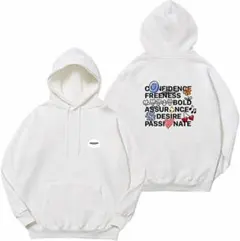 le sserafimホワイト フーディ L バックプリント le sserafimホワイト フーディ L バックプリント - メルカリ
