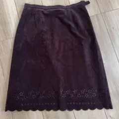 スエード風タイト風フレアスカート