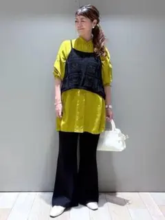 LEPSIM＊レプシィム＊クロシェキャミ＊ブラックのサムネイル