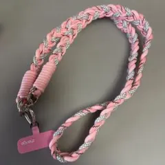 ピンク ショルダーストラップ 編み込み