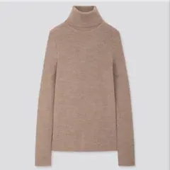 UNIQLO エクストラファインメリノリブタートルネックセーター