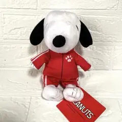 SNOOPY スヌーピー ぬいぐるみ カラフルジャージ　赤