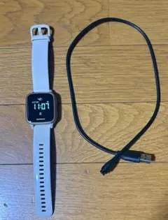 GARMIN VENU SQベージュ充電ケーブル付き - メルカリ