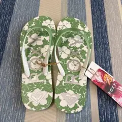 【新品】ROXY ビーチサンダル TAHITI VII グリーンのサムネイル