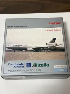 コンチネンタル航空 アリタリア航空 DC-10-30 herpa 1/500