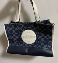 COACH デニム シグネチャートートバッグ