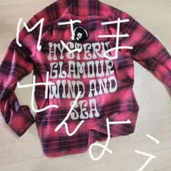 HYSTERIC GLAMOUR × WIND AND SEA チェックシャツ