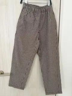 GUメンズ　チェックシェフパンツ