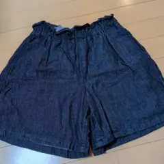 デニム ハーフパンツ ウエストフリル