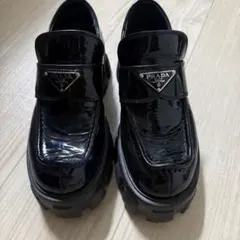 訳アリ】prada モノリス ローファー トライアングル 42 黒 - メルカリ