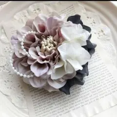 ✾くすみカラー✾フラワーコサージュ✾