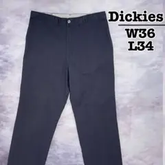 Dickies　ワークパンツ　ダークグレー　無地　W36 L34　USA古着