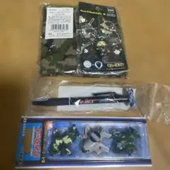 自衛隊機ミニチュアマグネットとJASDFボールペン　キューピー自衛隊キーホルダー