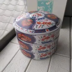 有田焼 翠泉 磁器製 三段重箱 古伊万里柄 伝統工芸のサムネイル