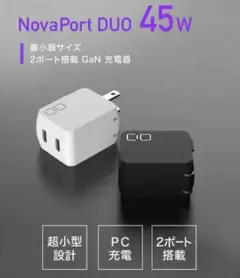 CIO NovaPort DUO 45W 充電器 本体