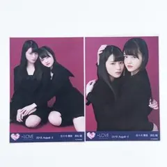 ＝LOVE イコラブ　生写真　赤背景2 佐々木舞香　髙松瞳　2枚