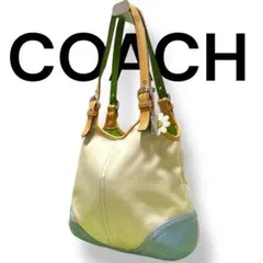 COACHコーチ トートバッグ　キャンバス　小型　肩掛け可能　　ハンドバッグ