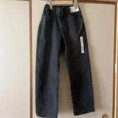 新品　ユニクロ160ワイドジーンズ